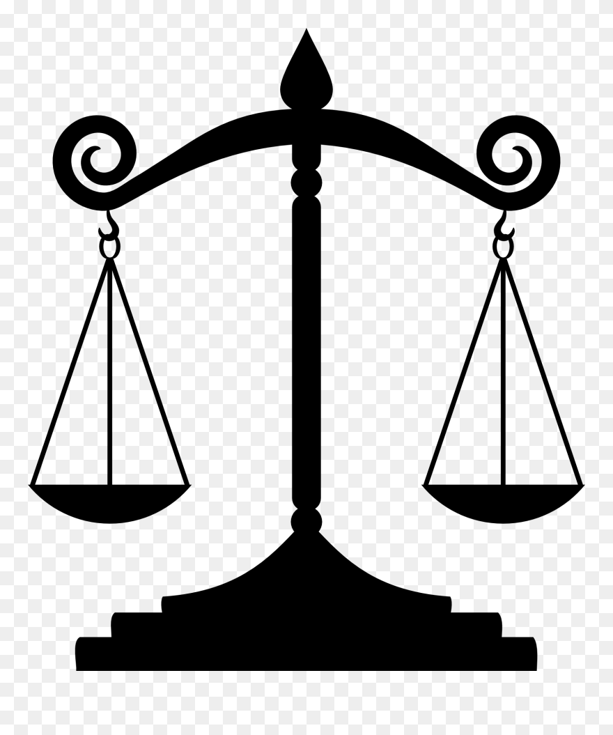 Justice Measuring Scales Judge Clip Art - Drawing Of Rule Of Law - Png Download