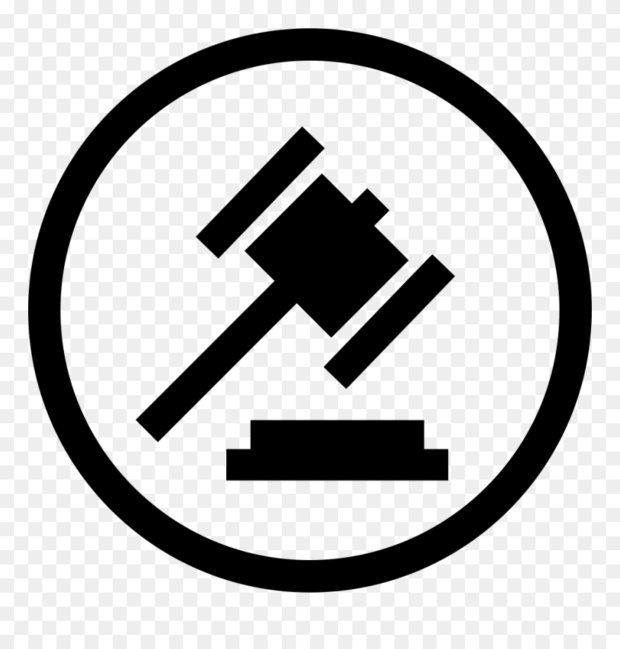 Transparent Gavel And Scales Clipart - Court Law Hammer Png