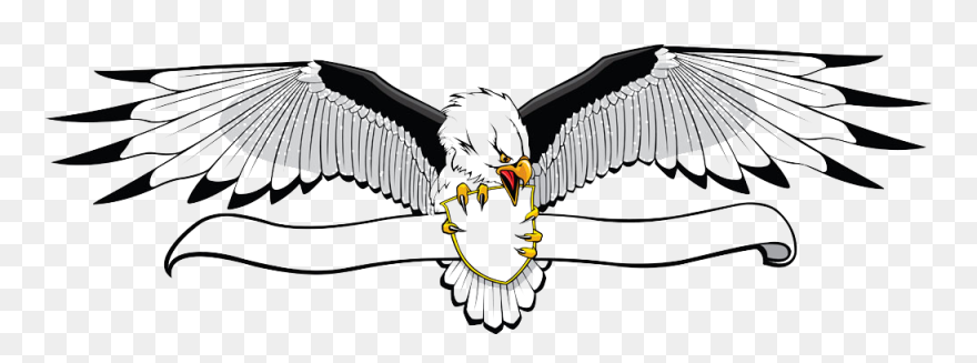 Clipart Banner Eagle - Eagle Vector Art Banner - Png Download