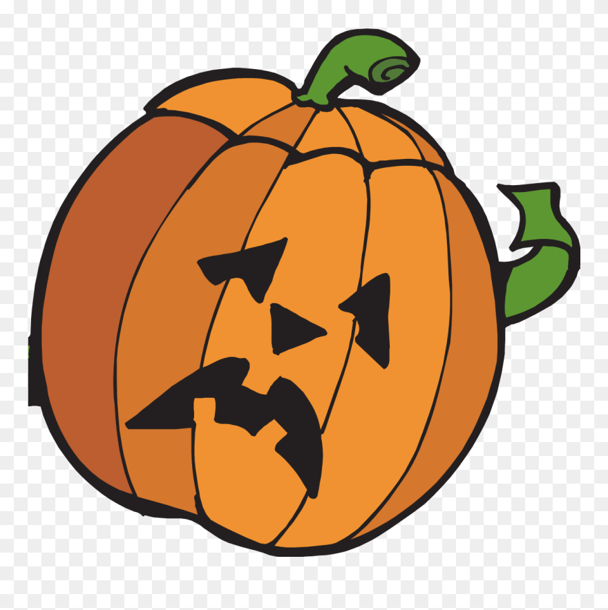 Sad Pumpkin Clip Art - Cartoon Clipart Pumpkin Patch - Png Download