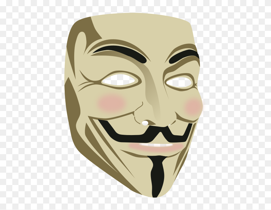 Guy Fawkes Mask In 3d Vector Image - Transparent Guy Fawkes Mask Clipart