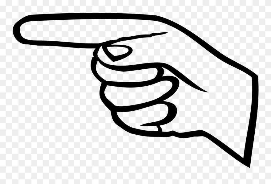 Line Art,thumb,area - Pointing Finger To The Left Clipart