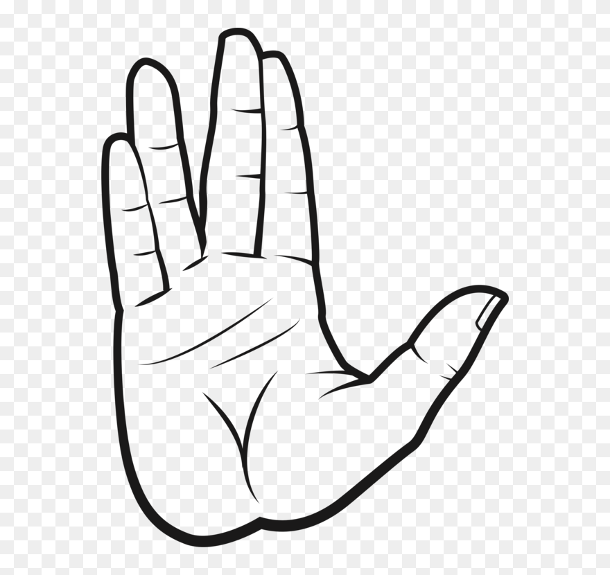 Line Art,drawing,thumb - Live Long And Prosper Vector Clipart