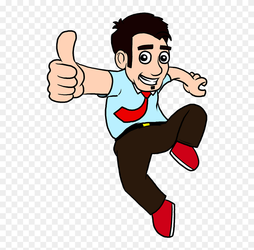 Thumbs Up Business Man Clipart - Success Thumbs Up Png Transparent Png