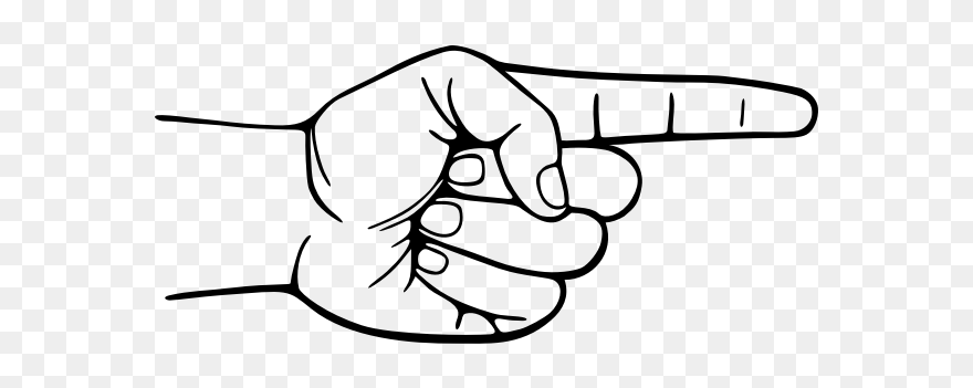 My Pointing Finger - Pointing Hand Cartoon Png Clipart
