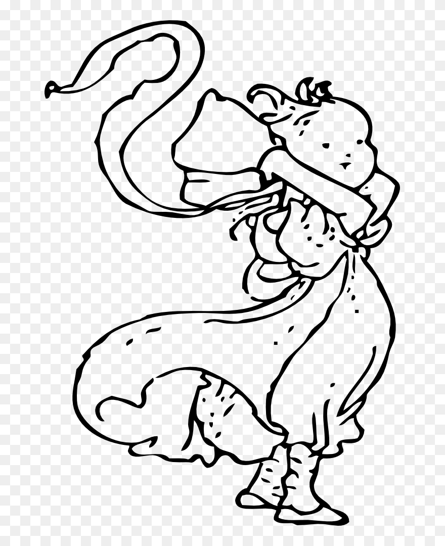 Young Girl In The Wind - Wind Clip Art - Png Download