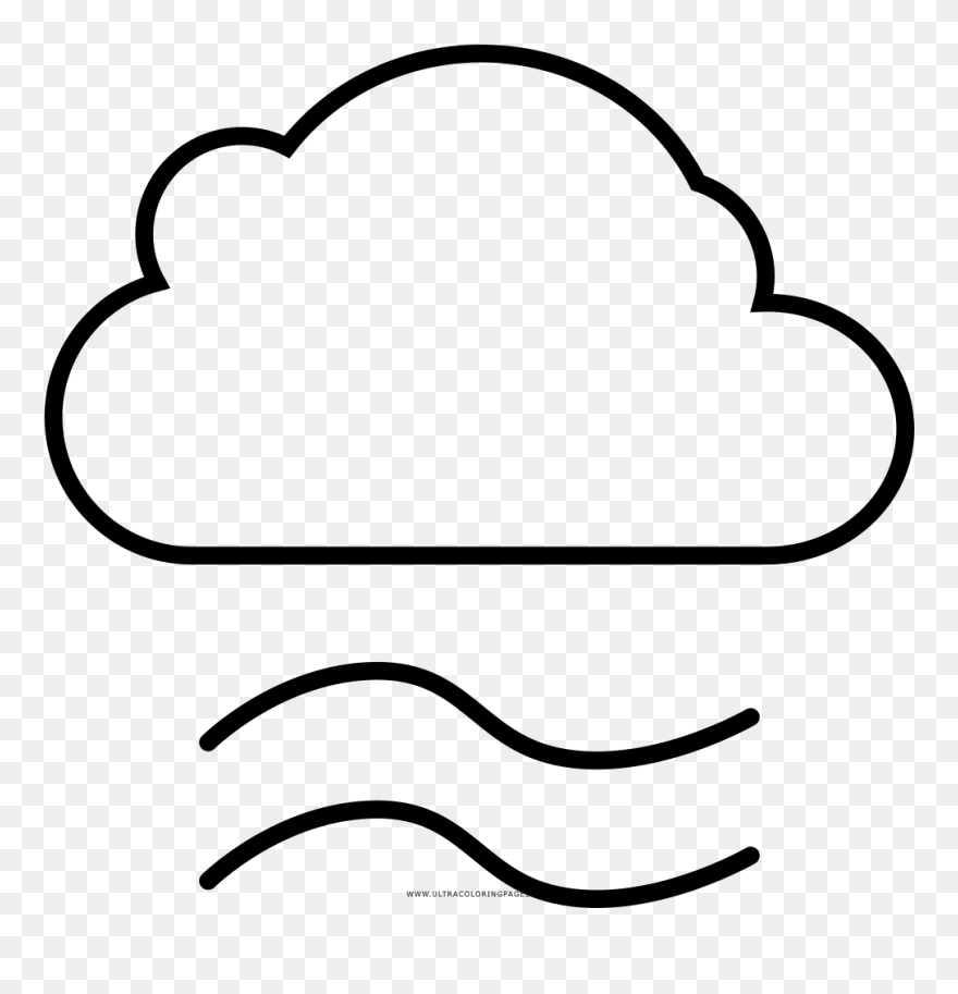 Wind Coloring Page - Line Art Clipart