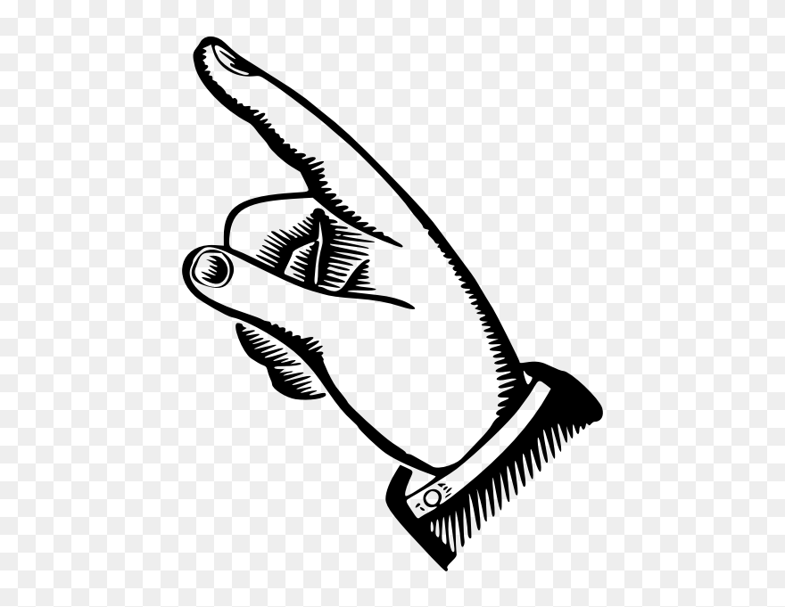 Pointing Hand - Clip Art - Png Download