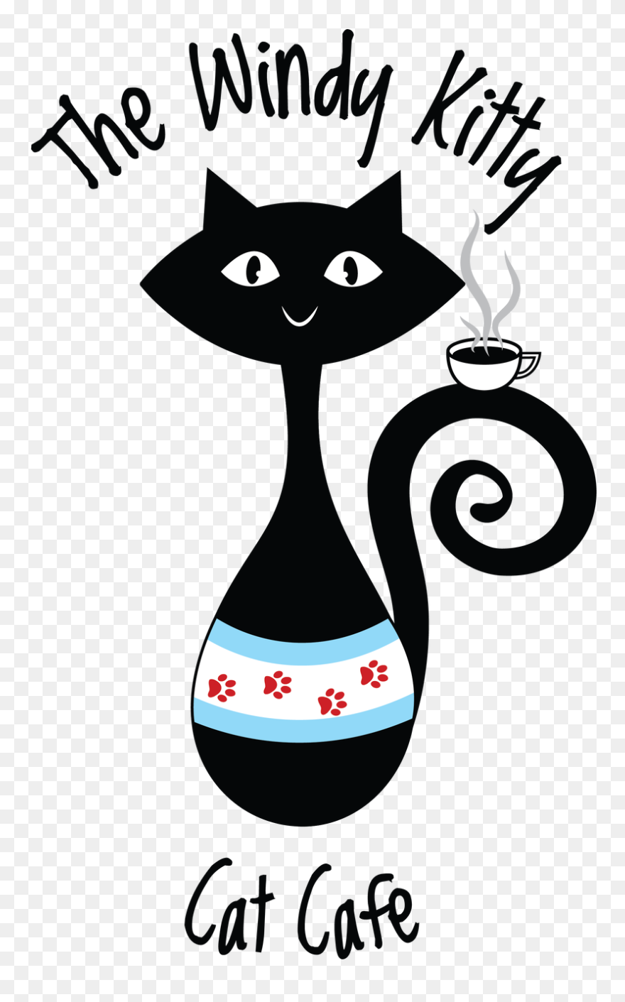 Windy Kitty Cat Cafe Clipart