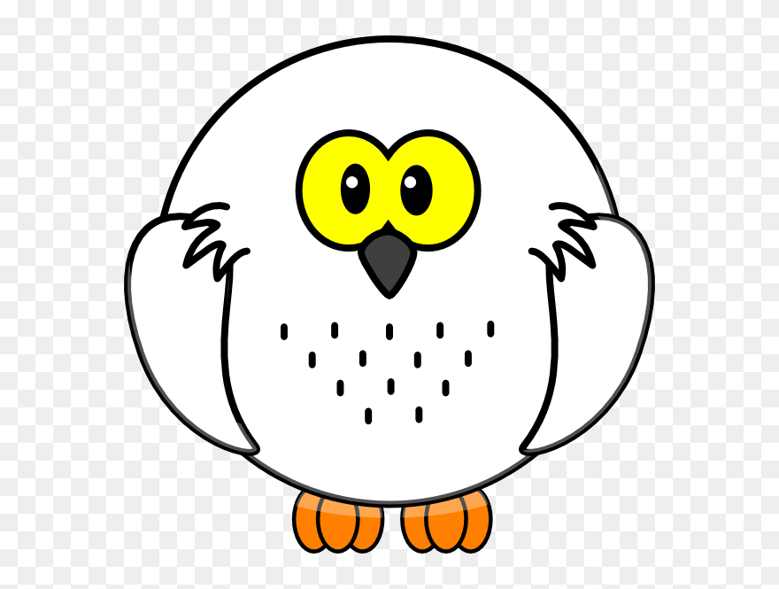 Owls Clipart Snowy Owl - Easy Bird Drawings For Kids - Png Download