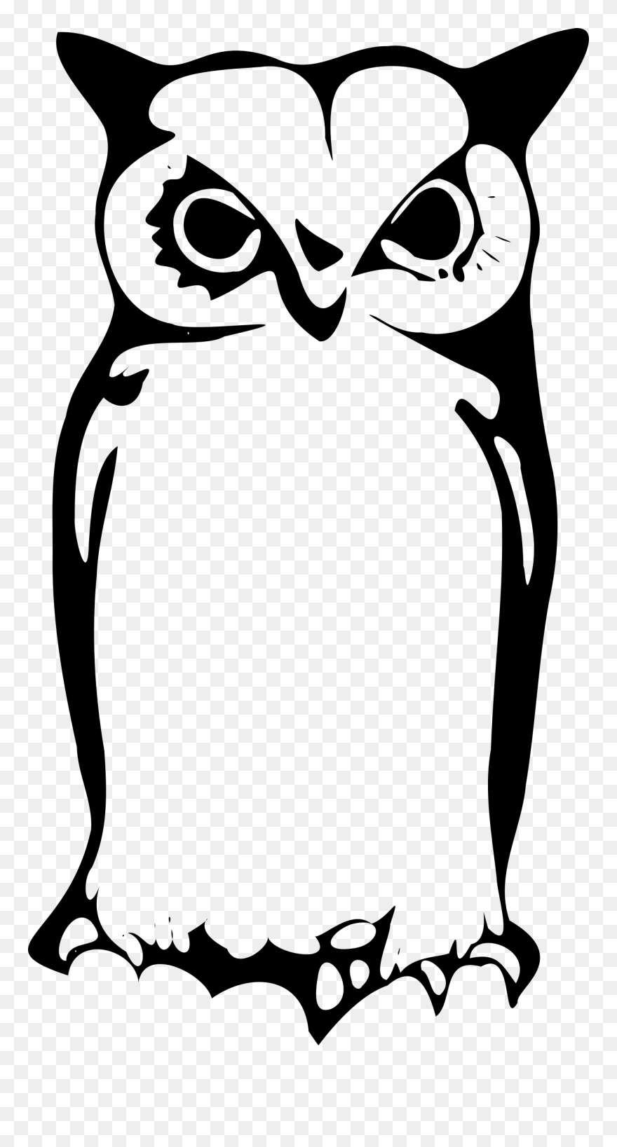 Snowy Owl Great Horned Owl Clip Art - Burung Hantu Tato Tribal - Png Download