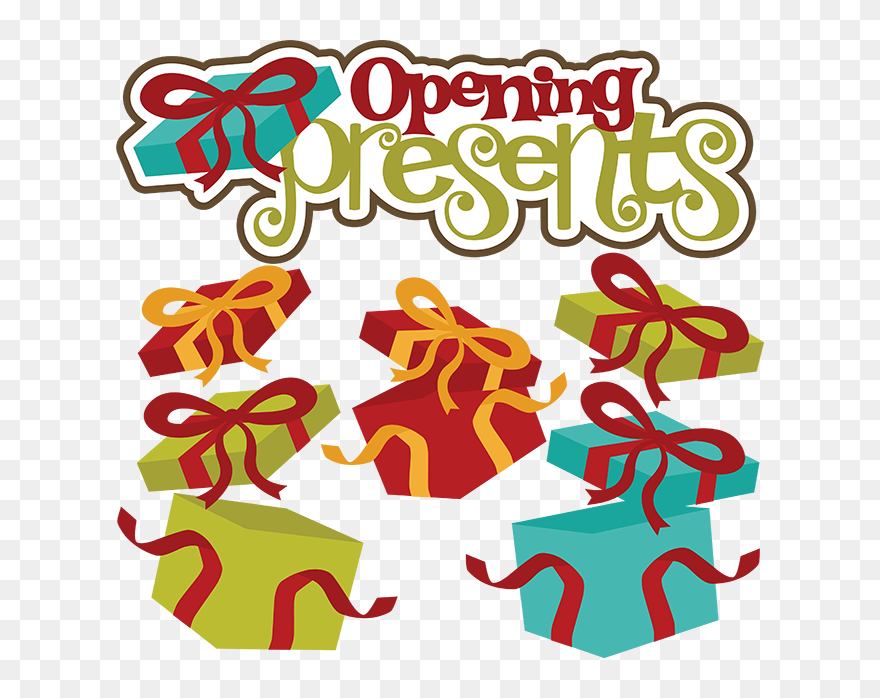Open Christmas Present Clipart - Png Download