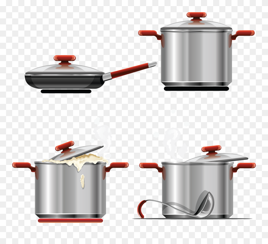 Transparent Pots And Pans Clipart Kitchen Pot Vector Png Download