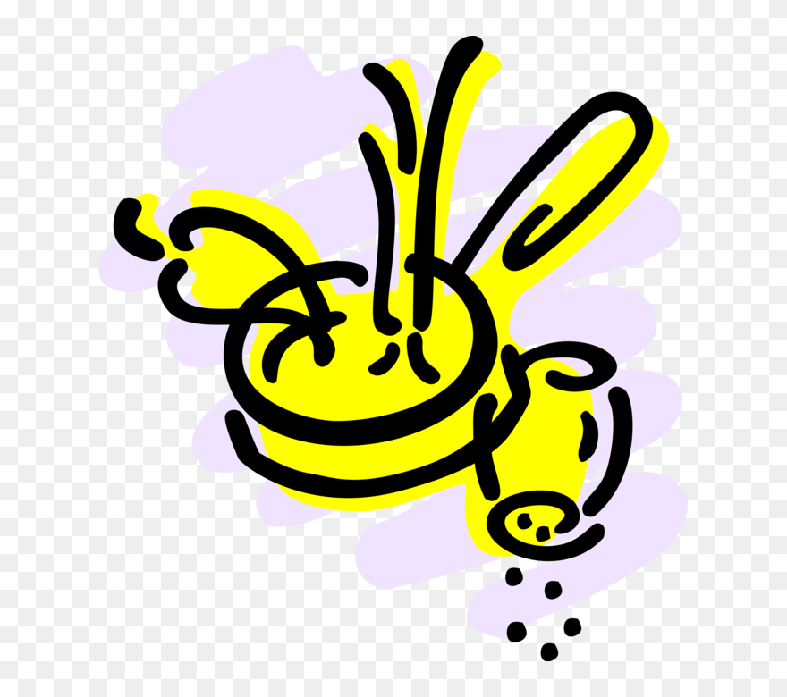 Vector Illustration Of Kitchen Cooking Pan With Spices, Clipart