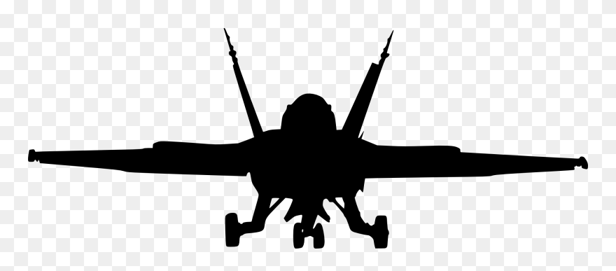 5 Fighter Plane Front View Silhouette "src="data - Fighter Jet Silhouette Png Clipart
