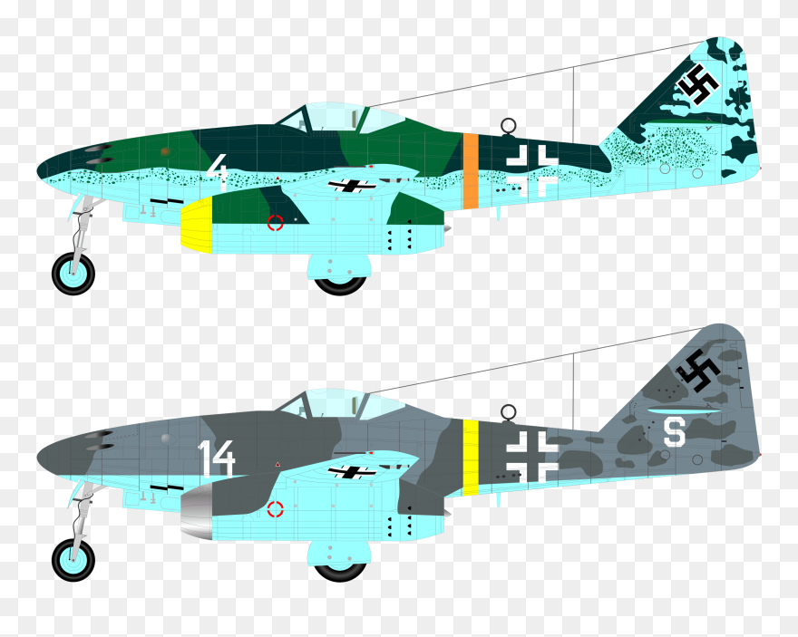Propeller Driven Aircraft,radio Controlled Aircraft,model - Me 262 Clipart - Png Download