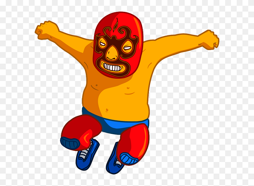 Wrestler, Wrestling, Fighter, Sports, Thai Boxing - Luchador Clipart - Png Download