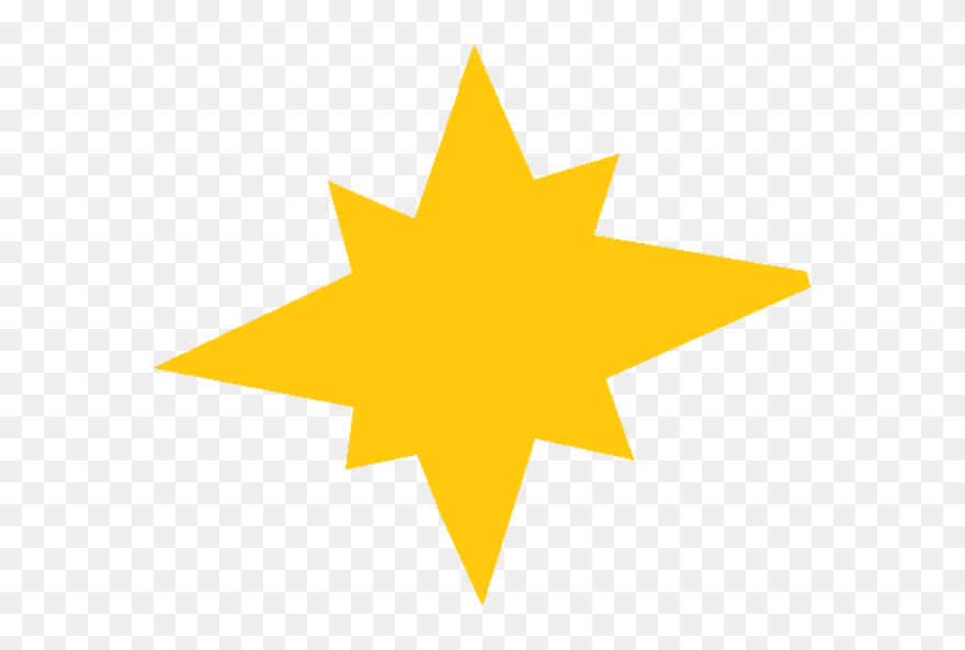 Transparent Tree Leaf Star Line Clipart For Nature - Star Diamond Clipart Png