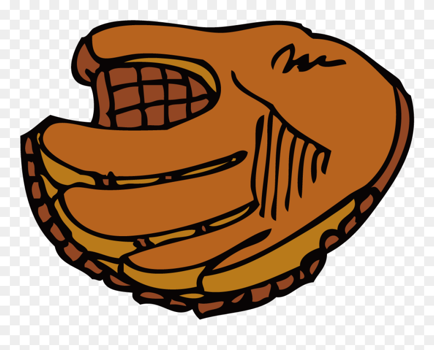 Baseball Glove Clip Art - Old Baseball Glove Cartoon - Png Download