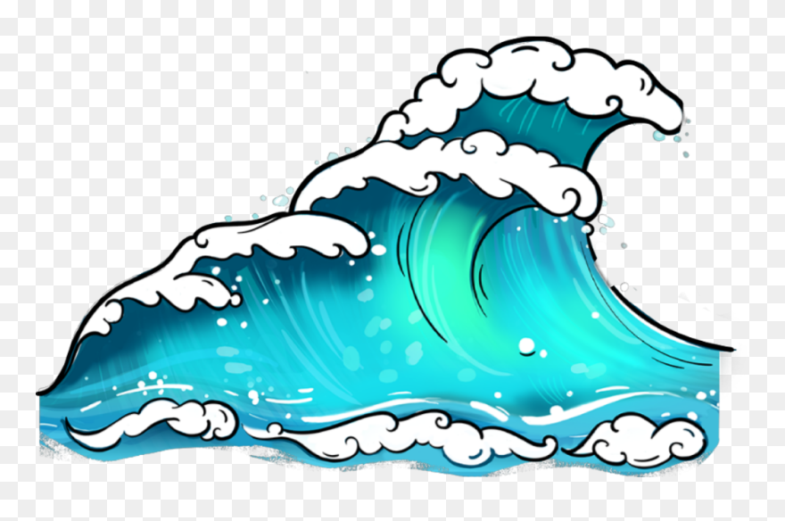 #waves #ocean #sea #blue #sticker - Waves Sticker Png Clipart