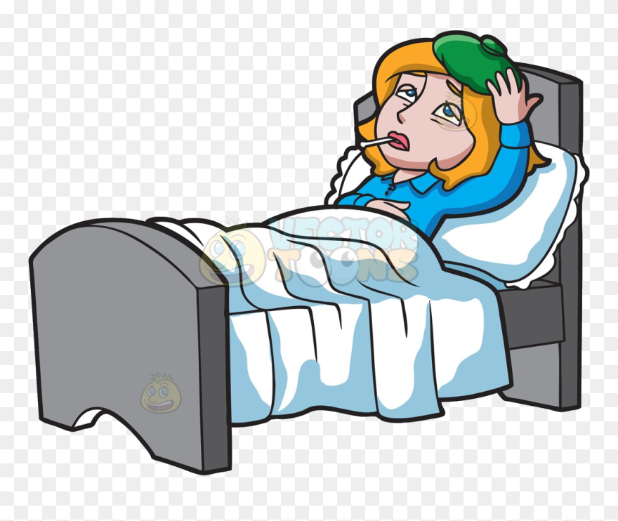 Cartoon Picture Of Sick Person In Bed "src="data - Woman Sick In Bed Cartoon Clipart