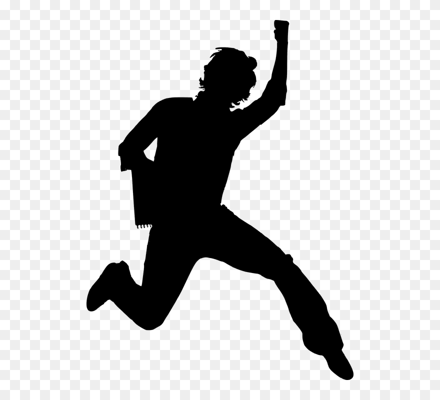 Vector Graphics Clip Art Portable Network Graphics - Silhouette Happy Person Clipart - Png Download