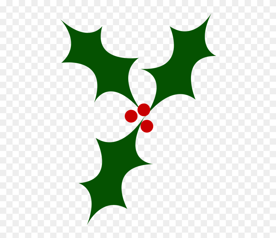 Transparent Background Holly Leaves Clipart - Png Download