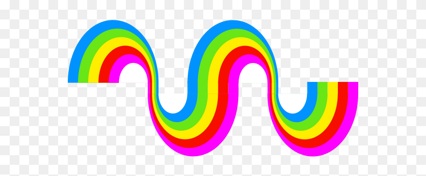 Swirly Rainbow Decoration Vector Drawing - Vector Graphics Clipart