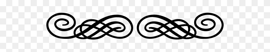 Decorative Swirly Design - Decorative Divider Flourishes Png Clipart