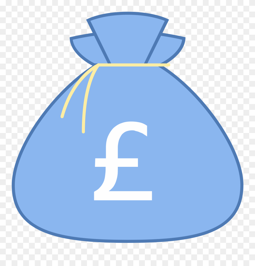 Funt Worek Pieniędzy Icon - Clipart Euro Money Bag - Png Download