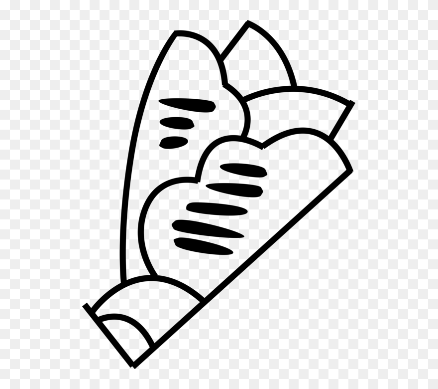 Vector Illustration Of Salad Green Edible Leaf Vegetable - Line Art Clipart