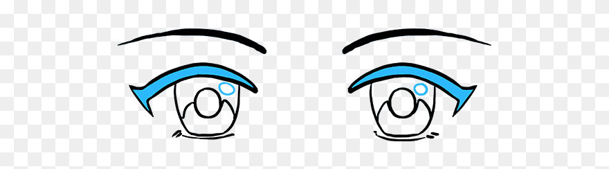 How To Draw Anime Eyes - Easy Anime Eyes Small Clipart