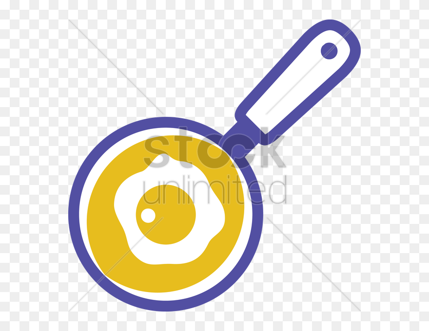 Frying Pan With An Egg Vector Clipart 1238806 Stock - Illustration - Png Download