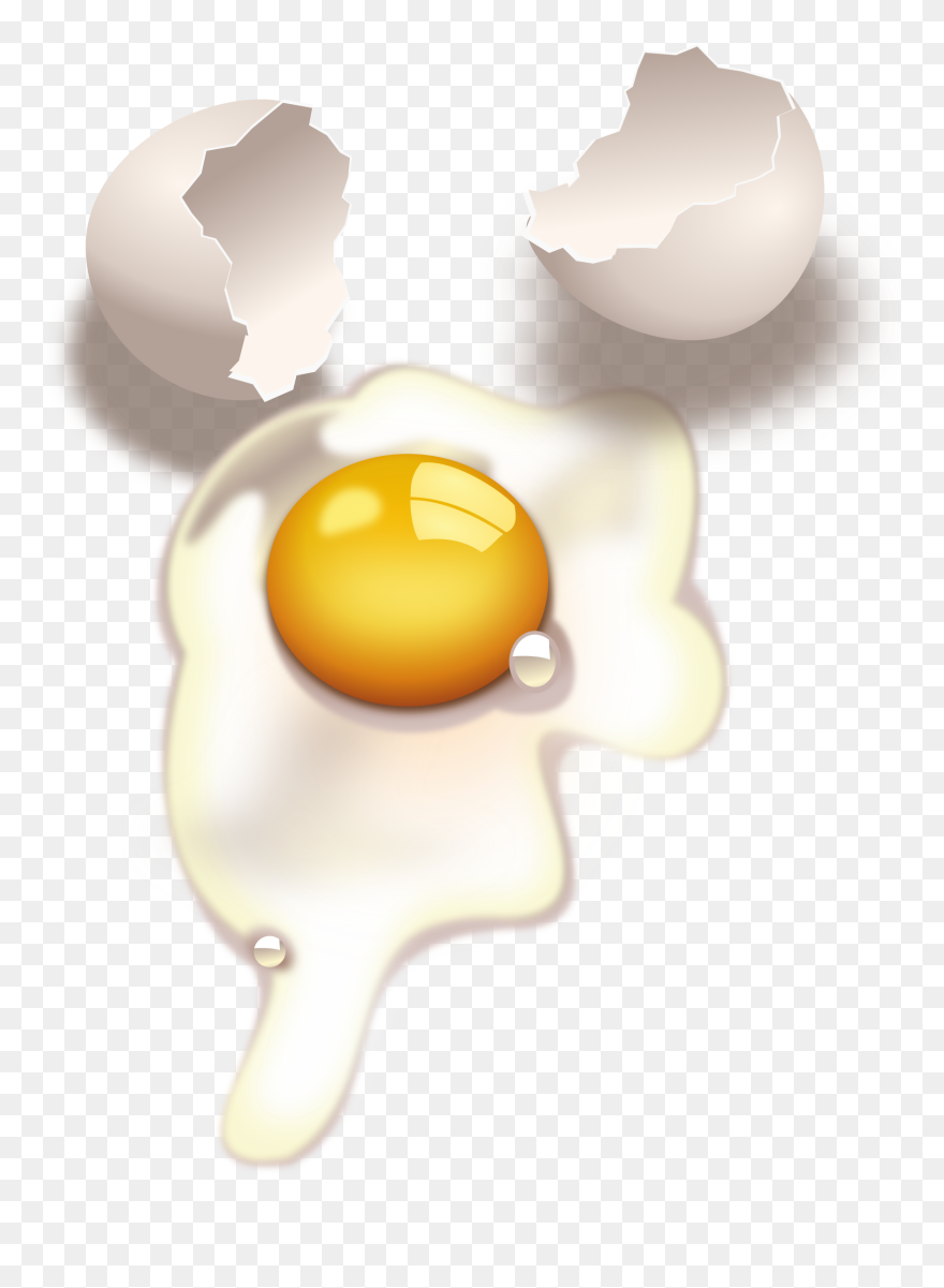 Transparent Fried Egg Png - Broken Egg Sticker Clipart