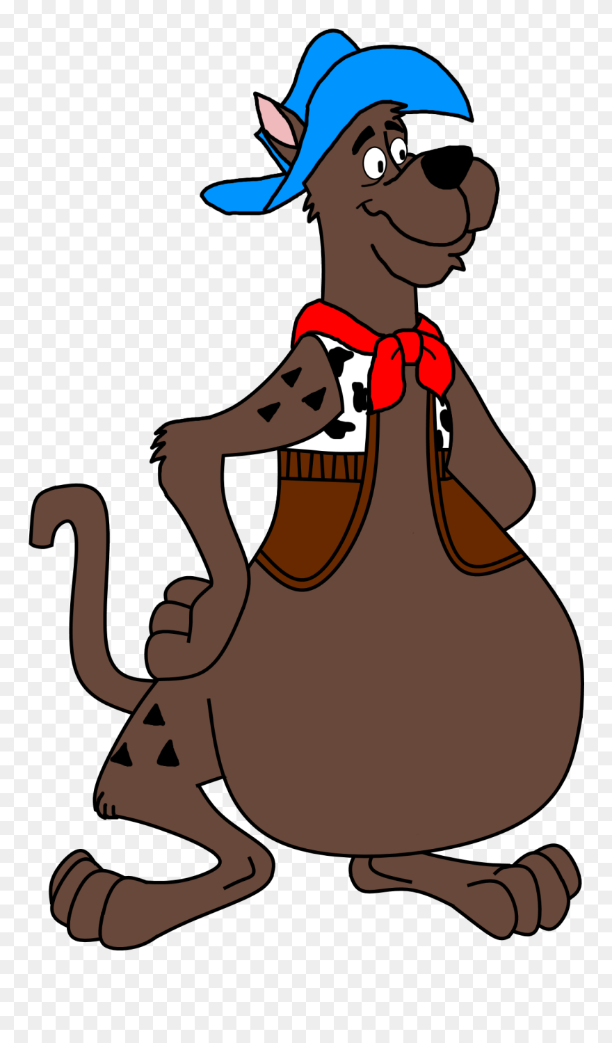 John Doo The Fattest Cowdog In The West - Cartoon Clipart