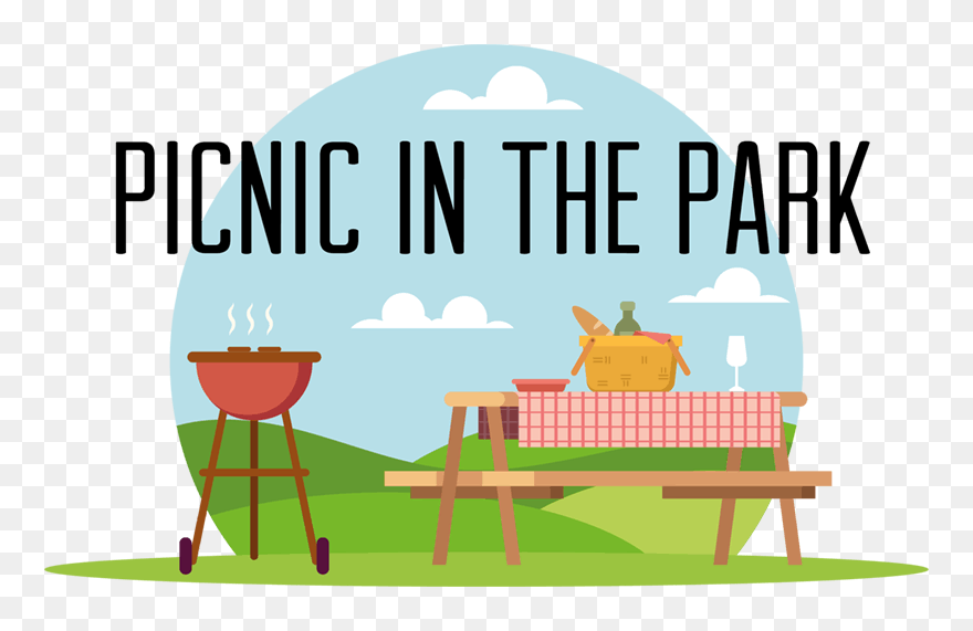 Bench Clipart Park Activity - Picnic In The Park Clip Art - Png Download