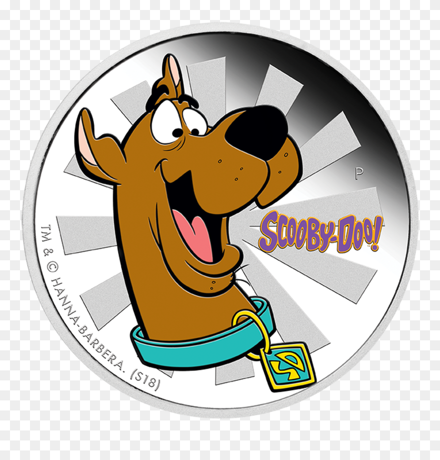 2018 Scooby-doo 1oz Silver Proof Coin - Cartoon Scooby Doo Face Clipart