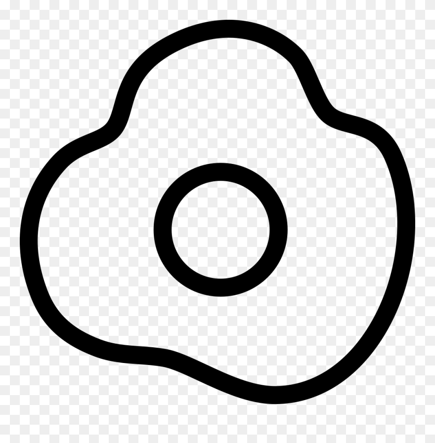 - Outline Of A Fried Egg, Png Download - Fried Egg Outline Png Clipart