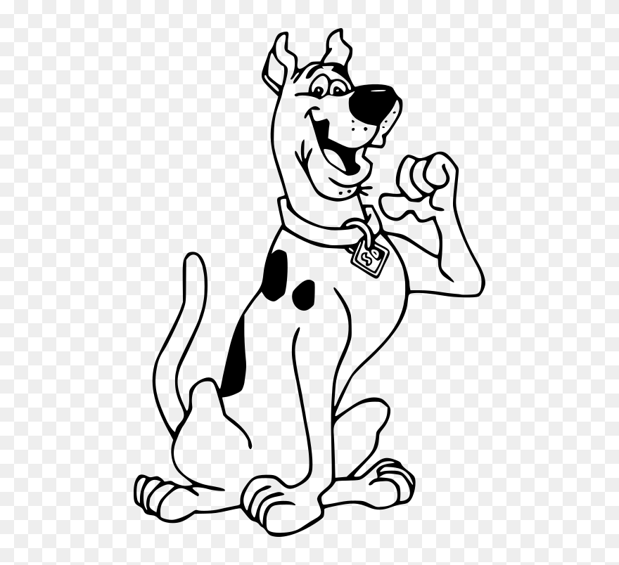 Scooby Doo Clipart Coloring - Cartoon Drawing Of Scooby Doo - Png Download