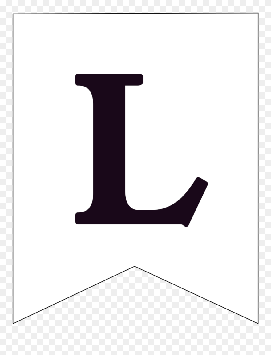 Free Printable Black And White Pennant Banner Letter Clipart