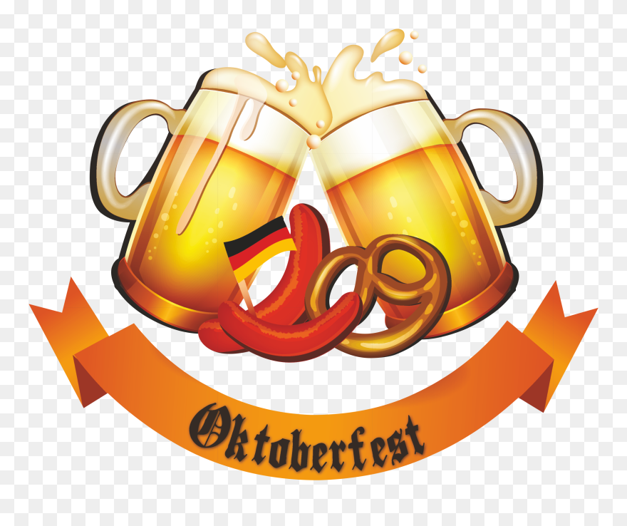 Oktoberfest Vector Invitation - Beer Glass Cheers Png Clipart