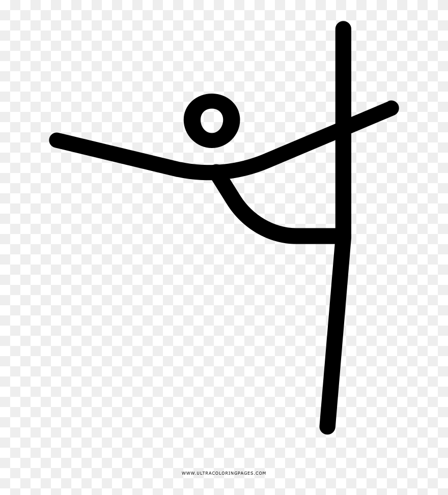 Transparent Balance Beam Clip Art - Aerobic Drawing - Png Download