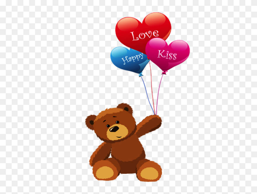 Teddy Bears With Balloons Clipart