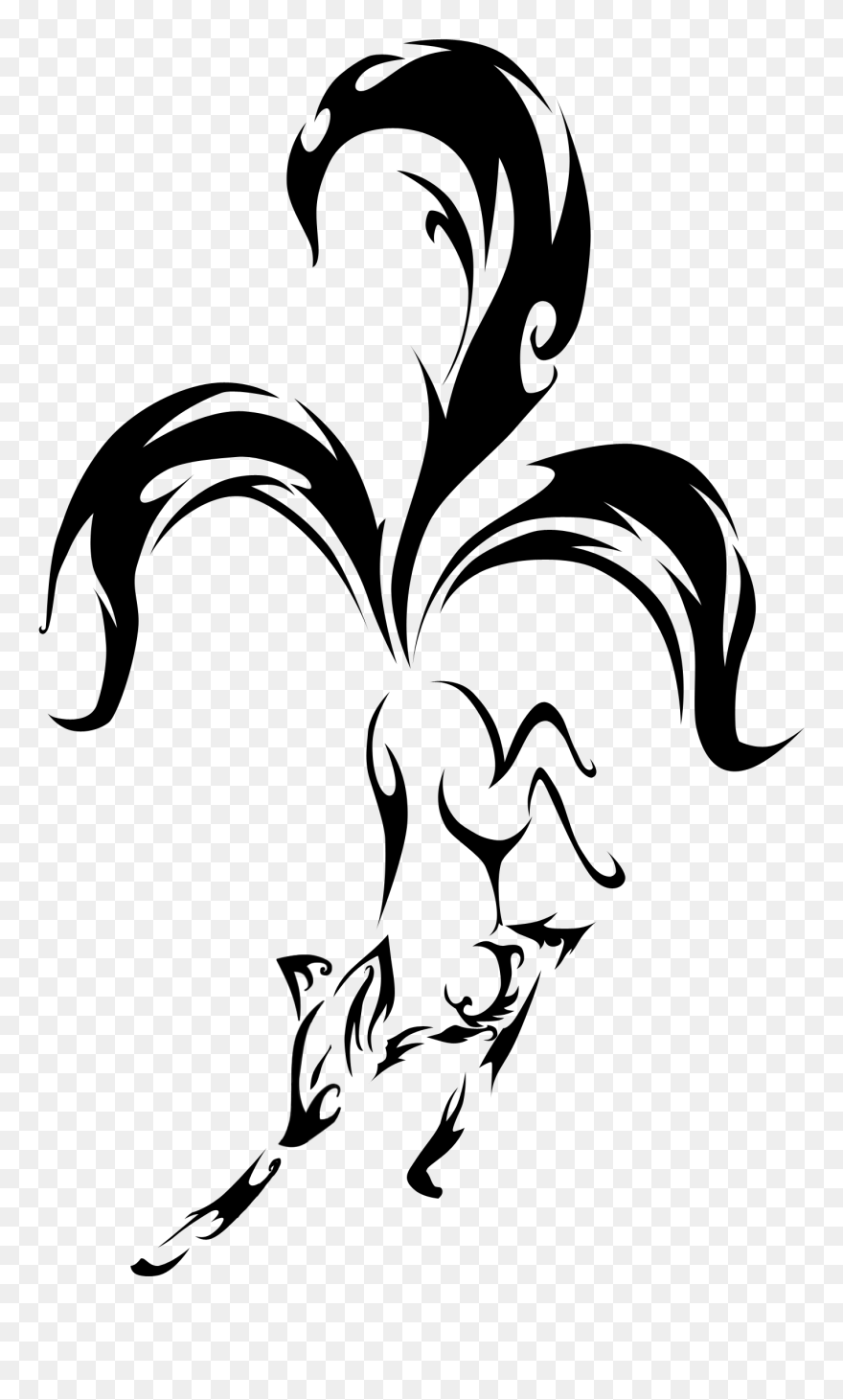 Wings Tattoos Clipart - Fox Symbol Black And White - Png Download