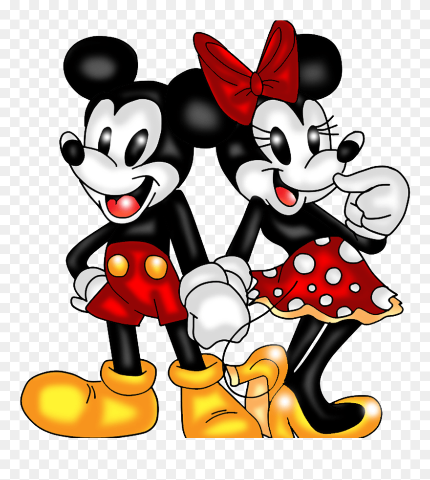 Transparent Ear Clip Art - Cute Minnie Mouse And Mickey Mouse - Png Download