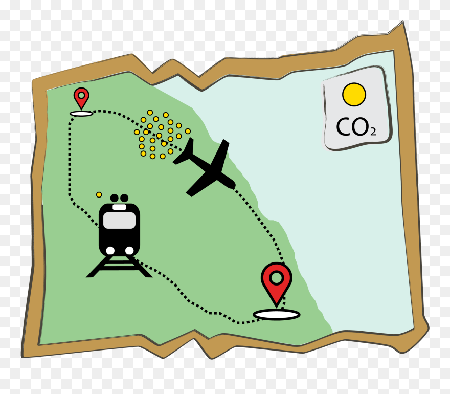 Train Vs Airplane - Cartoon Clipart