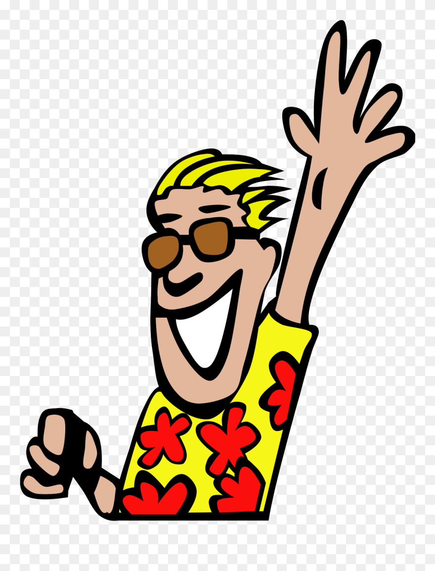 Guy Waving Bye Svg Clip Arts - Person Waving Clipart - Png Download