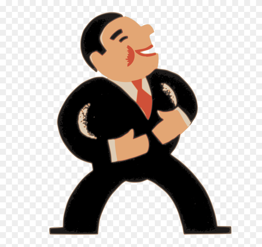 Art,thumb,sitting - Cartoon Man In Suit Clipart