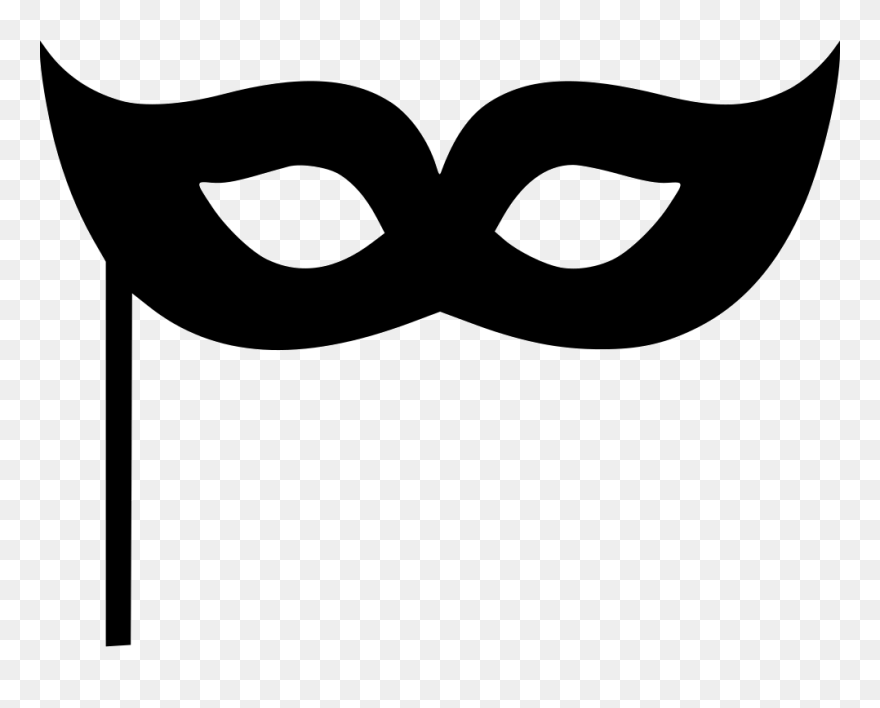 Transparent Masquerade Masks Clipart - Black Masquerade Mask Cartoon - Png Download