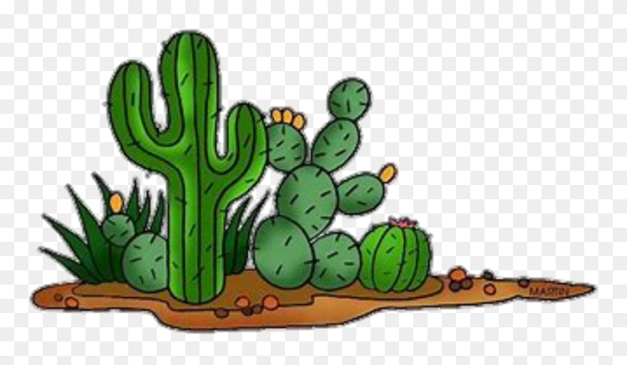 Sticker By Tee - Desert Cactus Clip Art - Png Download